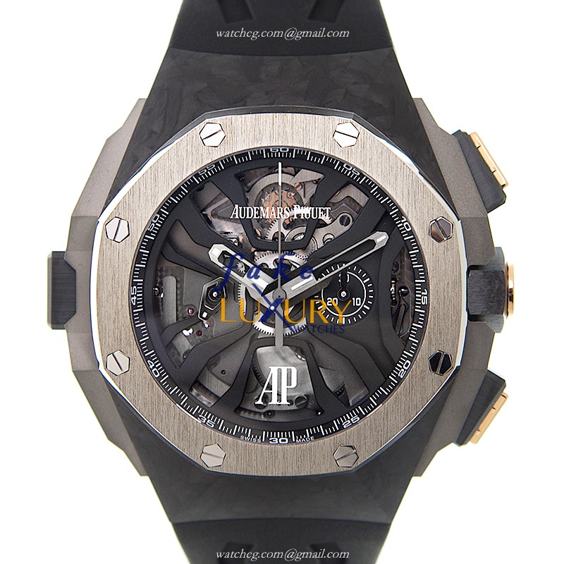 Audemars Piguet 26221FT.OO.D002CA.01 - Manual Wind - Forged Carbon Case - Black Dial - Luxury Replica Watch