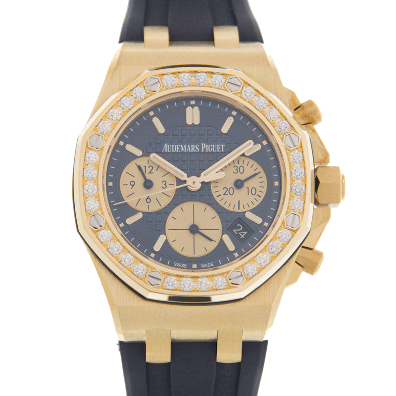 Audemars Piguet 26231BA.ZZ.D027CA.01 Royal Oak Offshore | 18kt Gold Diamond | Automatic | Blue - Luxury Replica Watch