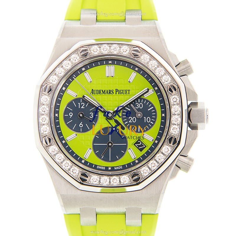 Audemars Piguet 26231ST.ZZ.D038CA.01 Royal Oak Offshore Replica Watch, Green Dial, Steel & - Luxury Replica Watch