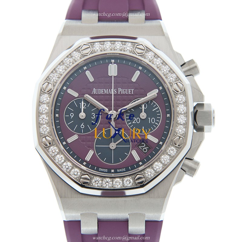 Audemars Piguet 26231ST.ZZ.D075CA.01 Royal Oak Offshore Replica Watch, Automatic, Purple Dial & - Luxury Replica Watch