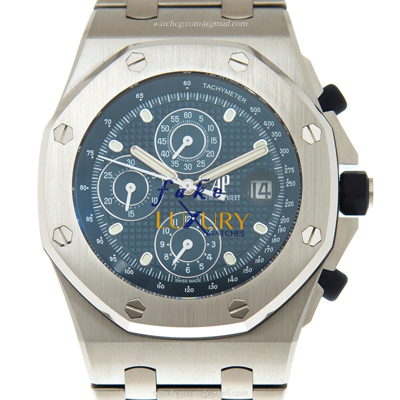 Audemars Piguet 26237ST.OO.1000ST.01 Royal Oak Offshore Replica Watch, Blue Dial, Steel Bracelet - Luxury Replica Watch