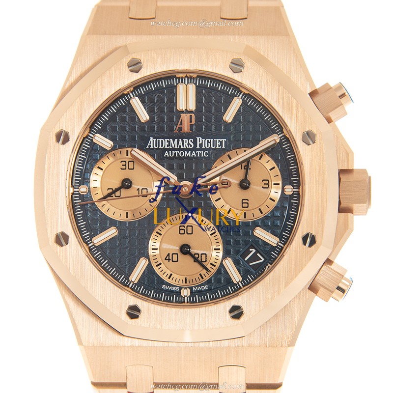 Audemars Piguet 26239OR.OO.1220OR.01 Blue Dial 18kt Rose Gold Automatic Replica Watch - Luxury Replica Watch