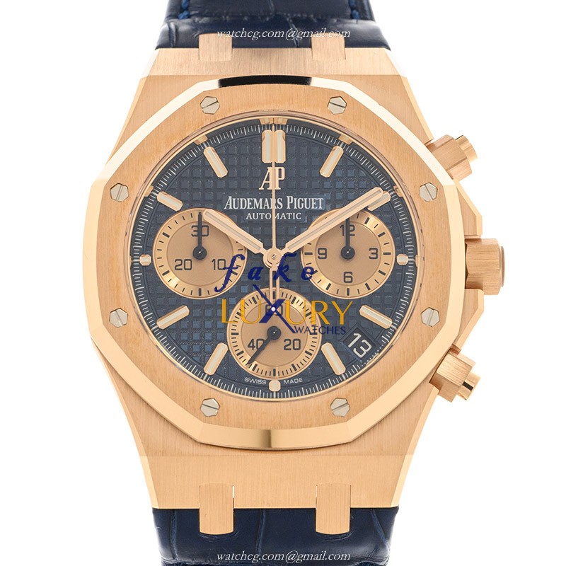 Audemars Piguet Royal Oak 26239OR Replica Watch in Rose Gold with Blue Dial Automatic - Luxury Replica Watch