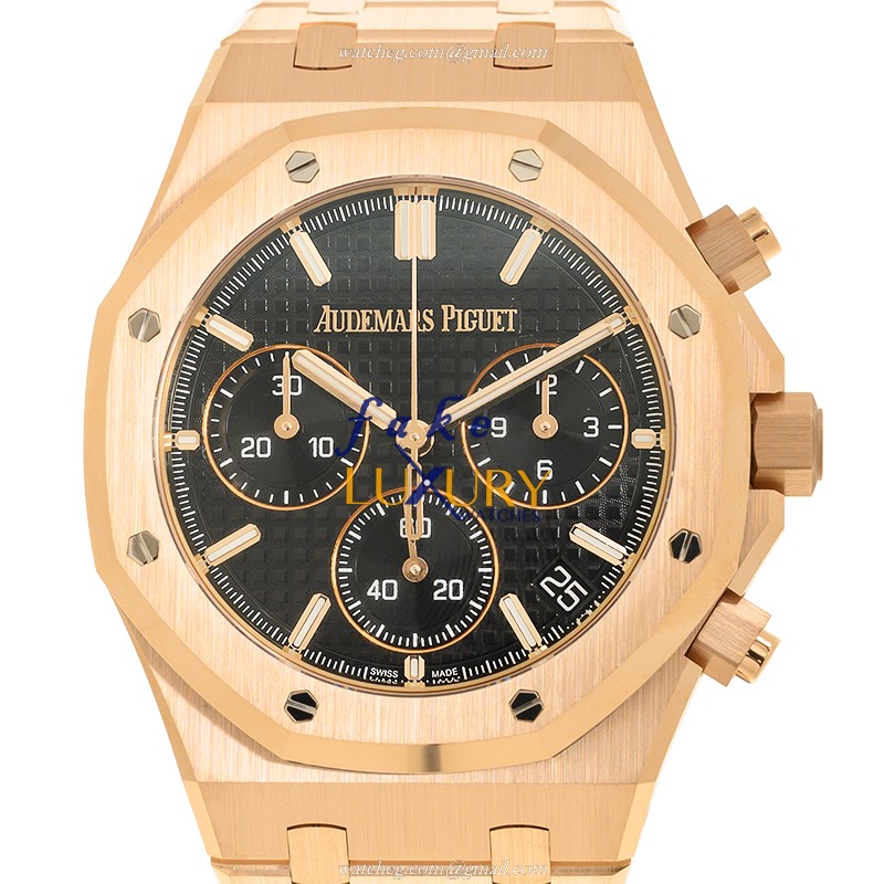 Audemars Piguet Royal Oak 26240OR.OO.1320OR.02 Automatic 18kt Rose Gold Black Dial Replica Watch - Luxury Replica Watch
