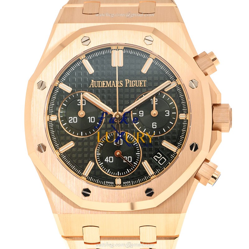 Audemars Piguet 26240OR.OO.1320OR.04 Replica Watch In Rose Gold With Green Dial - Luxury Replica Watch