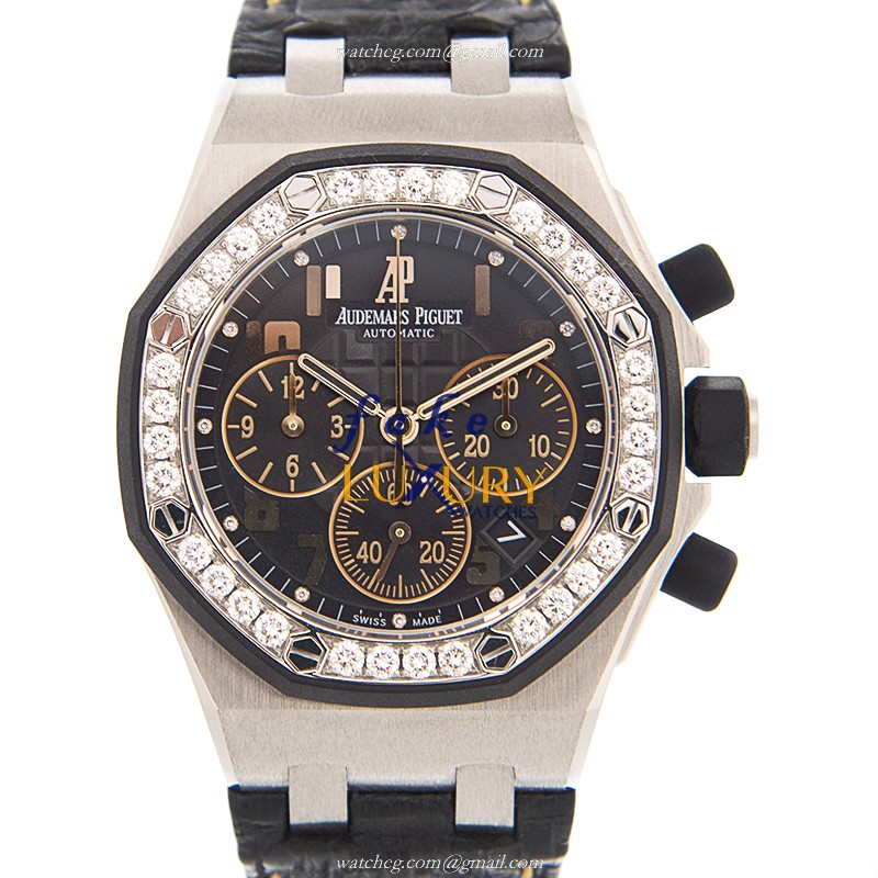 Audemars Piguet Royal Oak Replica Watch 26282SK.ZZ.D101CR.01, Automatic, Black Dial, Steel & - Luxury Replica Watch