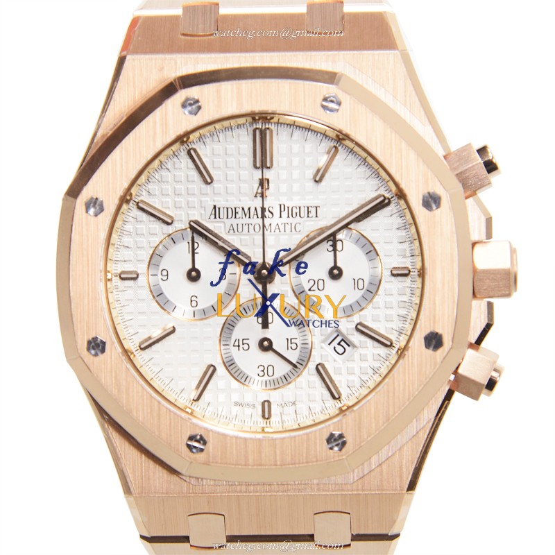 Audemars Piguet Royal Oak 26320OR.OO.1220OR.02 Automatic 18kt Rose Gold Silver Dial Replica Watch - Luxury Replica Watch