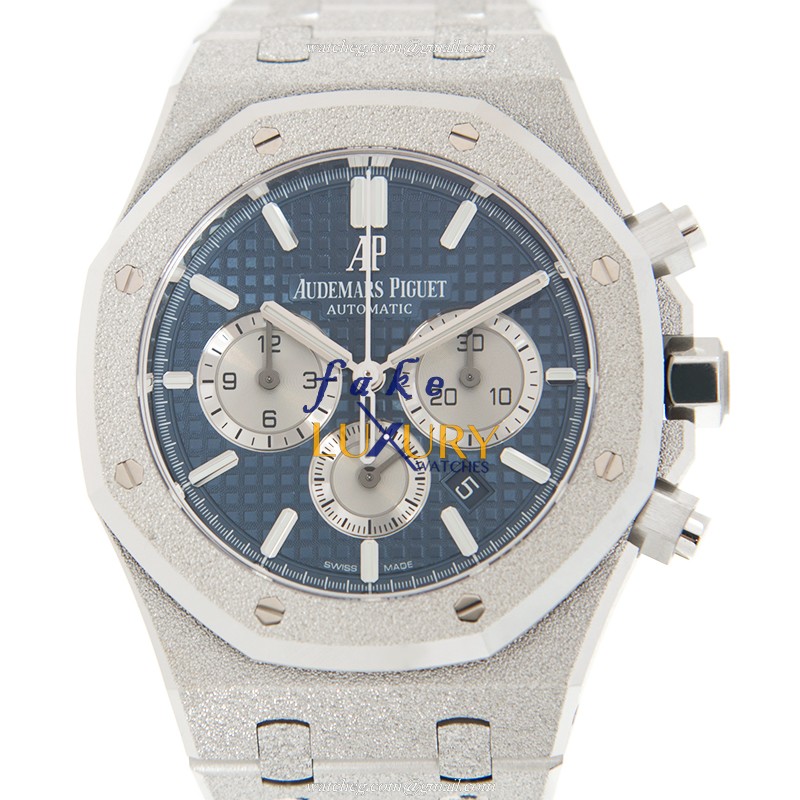 26331BC.GG.1224BC.02 - Audemars Piguet Royal Oak Replica Watch Automatic 41mm Blue Dial White Gold - Luxury Replica Watch