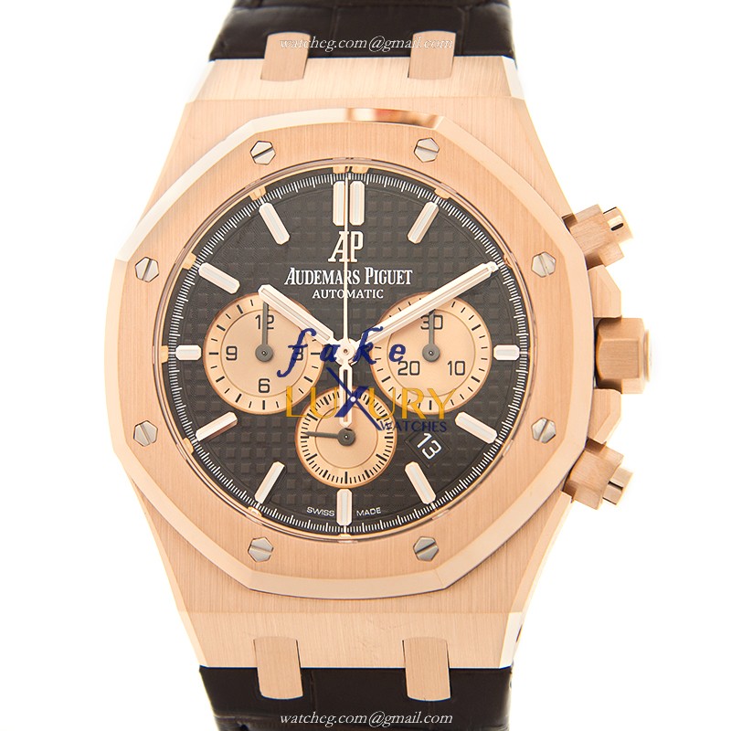 Audemars Piguet Royal Oak 26331OR.OO.D821CR.01 Replica Watch, Rose Gold Case, Dark Brown Dial - Luxury Replica Watch