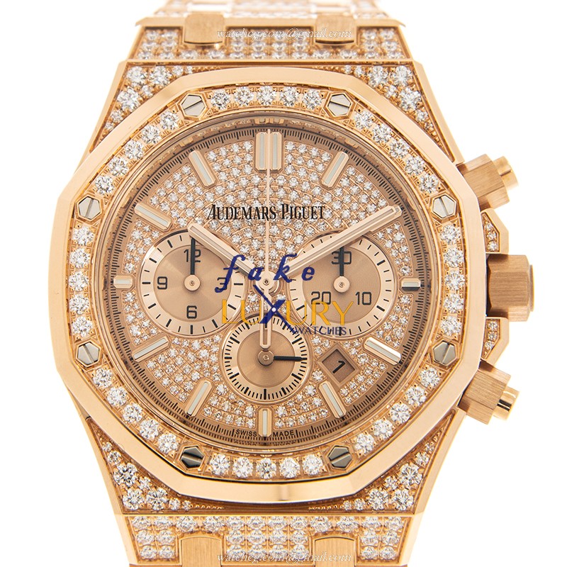 Audemars Piguet Royal Oak 26333OR.ZZ.1222OR.01 Replica Watch, Automatic, Rose Gold & Diamonds - Luxury Replica Watch