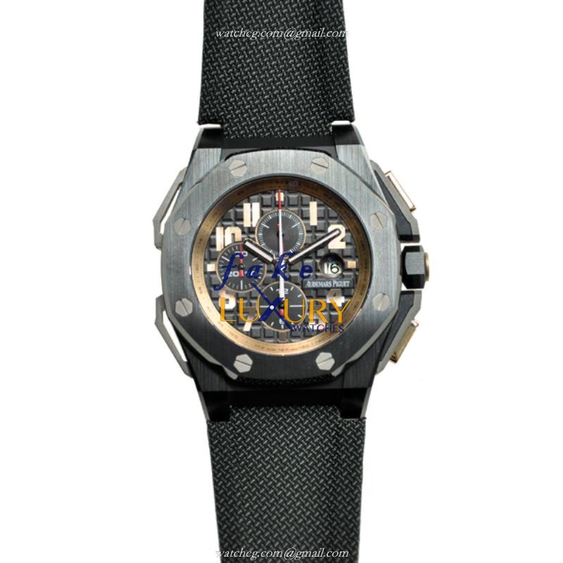 Audemars Piguet 26378IO.OO.A001KE.01 Replica Watch, Black Ceramic Case, Fabric Strap, Automatic - Luxury Replica Watch