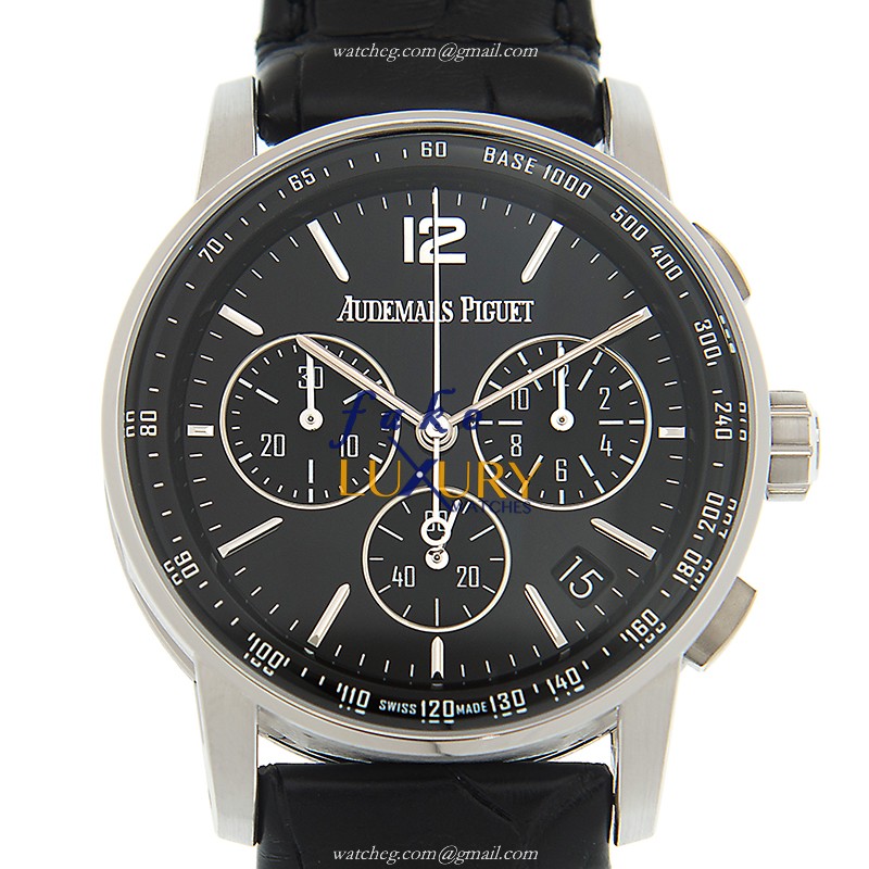 Audemars Piguet 26393BC.OO.A002CR.01 Automatic with Black Dial on Leather Strap - Luxury Replica Watch