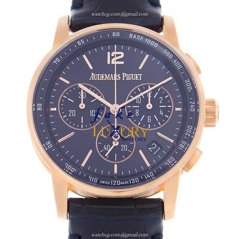 Audemars Piguet CODE 11.59 26393OR.OO.A321CR.01 Automatic 18kt Rose Gold Blue Dial Replica Watch - Luxury Replica Watch