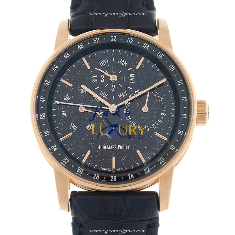 Audemars Piguet 26394OR.OO.D321CR.01 CODE 11.59 Replica Watch With Blue Dial, 18kt Rose Gold Case - Luxury Replica Watch