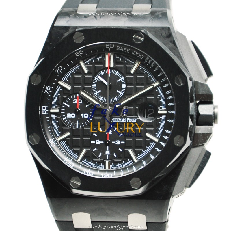 Audemars Piguet 26400AU.OO.A002CA.01 Royal Oak Offshore Replica Watch, Forged Carbon Case, Black - Luxury Replica Watch