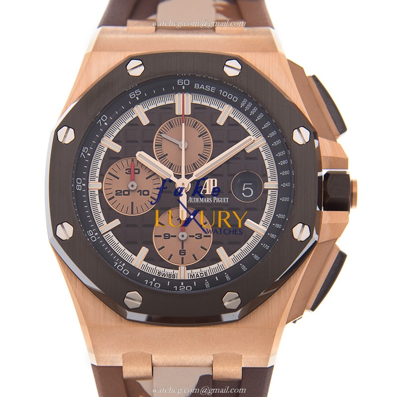 Audemars Piguet 26401RO.OO.A087CA.01 Royal Oak Offshore Automatic Brown Dial Replica Watch - Luxury Replica Watch