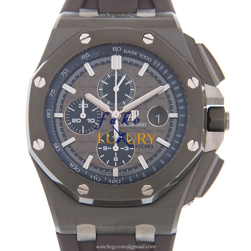 Audemars Piguet 26405CG.OO.A004CA.01 Royal Oak Offshore Replica Watch, Automatic Gray Dial Ceramic - Luxury Replica Watch