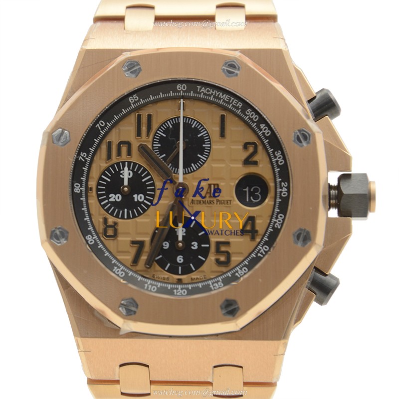 26470OR.OO.1000OR.01 - Audemars Piguet Royal Oak Offshore Replica Watch - 18kt Rose Gold - Automatic - Luxury Replica Watch