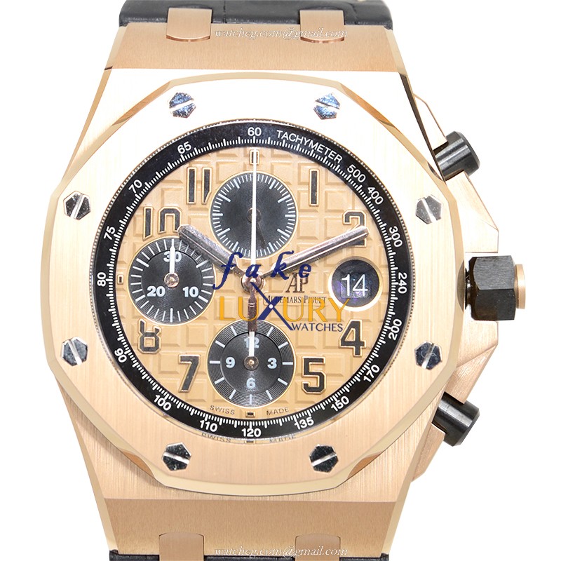 Audemars Piguet 26470OR.OO.A002CR.01 Replica Watch In Rose Gold With Gold Dial - Luxury Replica Watch