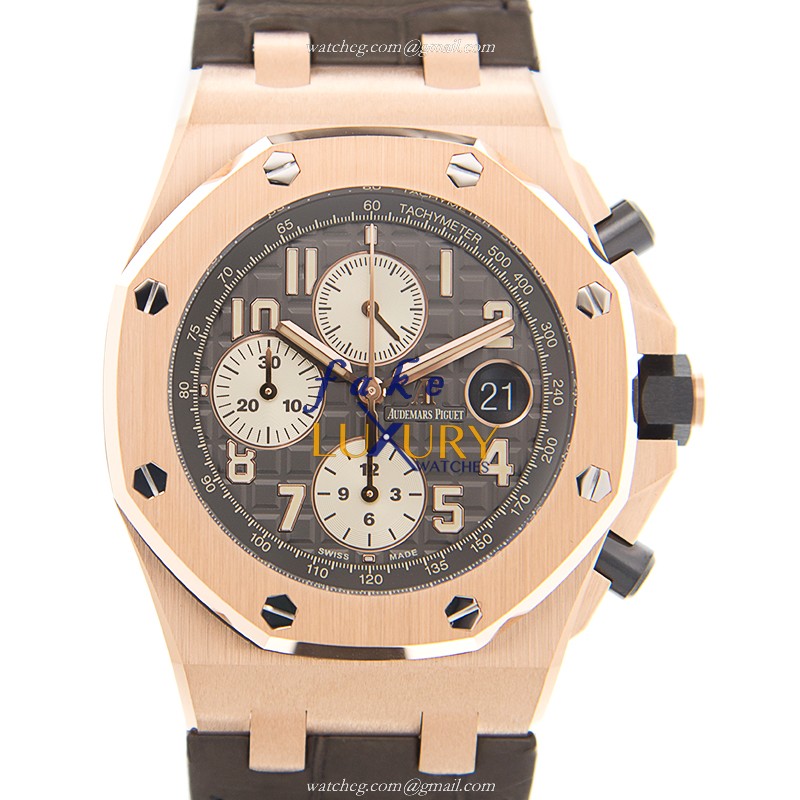 Audemars Piguet 26470OR.OO.A125CR.01 Replica Watch, Automatic, Gray Dial, Rose Gold Case - Luxury Replica Watch