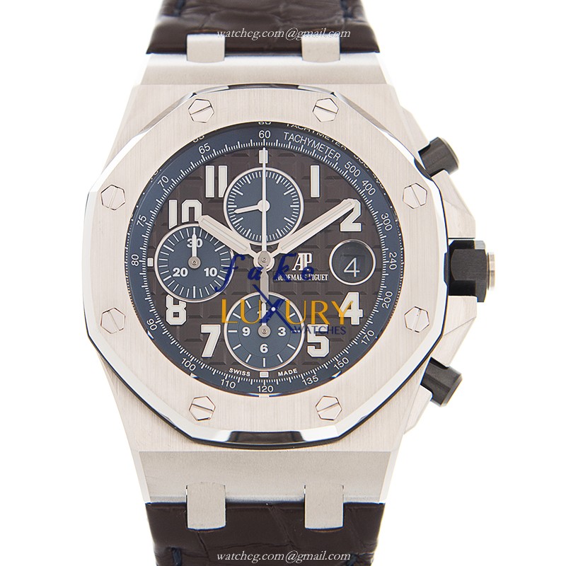 Audemars Piguet 26470ST.OO.A099CR.01 Royal Oak Offshore Replica Watch, Dark Brown Dial, Steel Case - Luxury Replica Watch