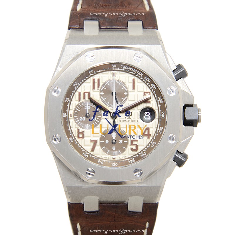 26470ST.OO.A801CR.01 - Audemars Piguet Royal Oak Offshore Replica Watch - Automatic White Dial - Luxury Replica Watch