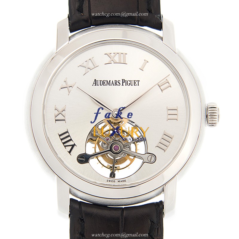 Audemars Piguet 26561BC.OO.D002CR.01 Jules Audemars Replica Watch, Silvery White Dial, 18kt White - Luxury Replica Watch