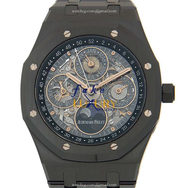 Audemars Piguet 26585CE.OO.1225CE.01 Royal Oak Automatic Titanium Ceramic Silver Dial Replica Watch - Luxury Replica Watch