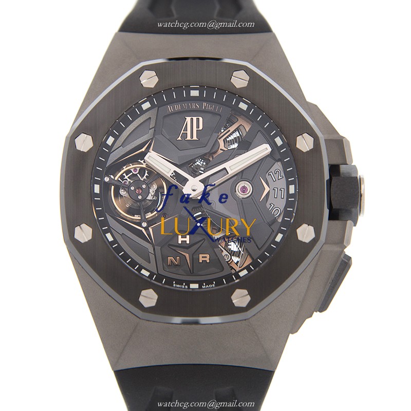 Audemars Piguet 26589IO.OO.D002CA.01 Royal Oak Concept Replica Watch, Titanium & Ceramic, Black Dial - Luxury Replica Watch