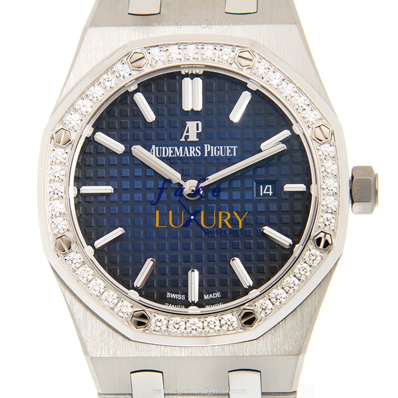 Audemars Piguet 67651IP.ZZ.1261IP.01 Royal Oak Replica Watch, Blue Dial, Titanium Case, Quartz - Luxury Replica Watch