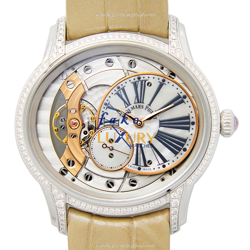 Audemars Piguet 77247BC.ZZ.A813CR.01 Millenary Replica Watch, Manual Wind, Silver Mother of Pearl - Luxury Replica Watch