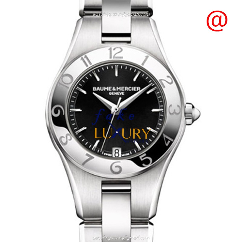 Baume & Mercier M0A10010 Replica Watch, Quartz, 27mm, Black Dial, Steel Bracelet - Luxury Replica Watch