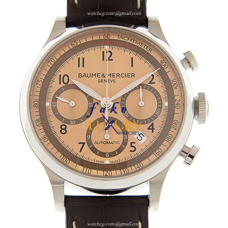 Baume & Mercier M0A10045 Capeland Automatic Brown Dial Steel Replica Watch - Luxury Replica Watch