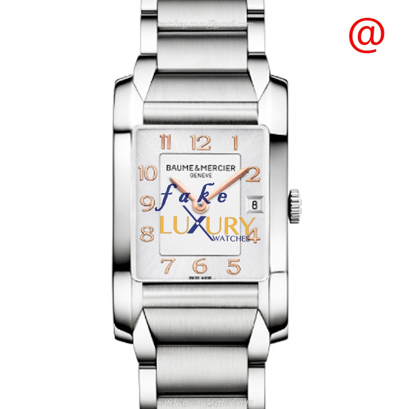 Baume & Mercier Hampton Quartz M0A10049 Stainless Steel Silver Dial Replica Watch - Luxury Replica Watch