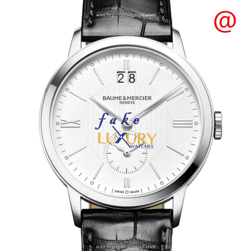 Baume & Mercier CLASSIMA M0A10218 Replica Watch Quartz Steel Silver Dial Black Leather Strap - Luxury Replica Watch