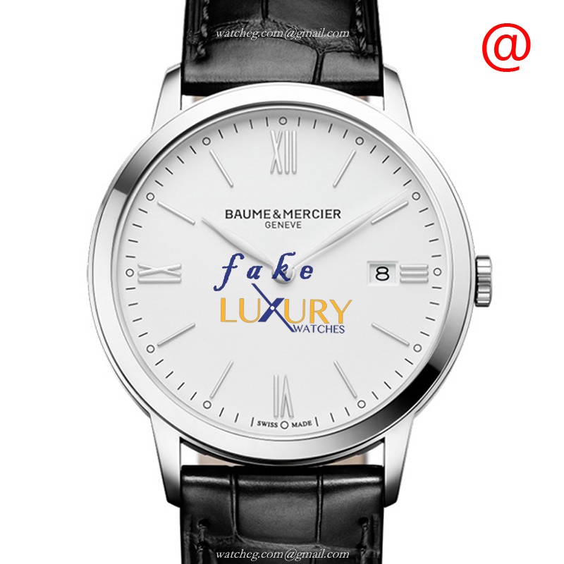 Baume & Mercier M0A10414 Classima Replica Watch, White Dial, Steel Case, Quartz Movement - Luxury Replica Watch