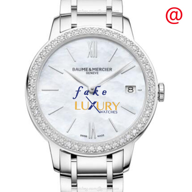 Baume & Mercier CLASSIMA M0A10478 - Replica Watch - Quartz - 31mm Stainless Steel & Diamonds - Luxury Replica Watch