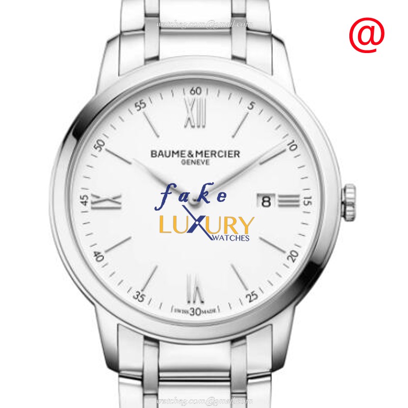 Baume & Mercier M0A10526 CLASSIMA Replica Watch, Quartz, White Dial, 42mm Steel Case - Luxury Replica Watch