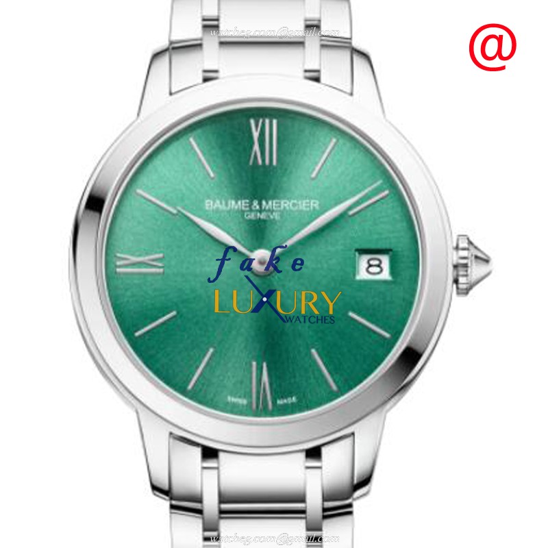 Baume & Mercier CLASSIMA M0A10609 Quartz Green Dial Stainless Steel Ladies Replica Watch - Luxury Replica Watch
