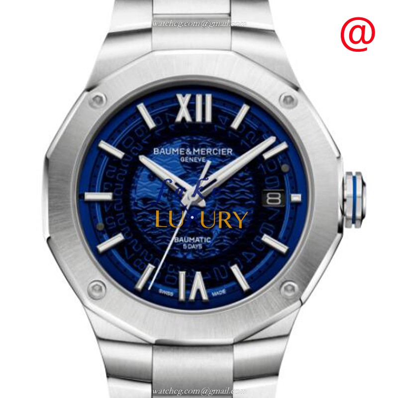 Baume & Mercier Riviera M0A10616 Automatic Blue Dial Stainless Steel Replica Watch - Luxury Replica Watch