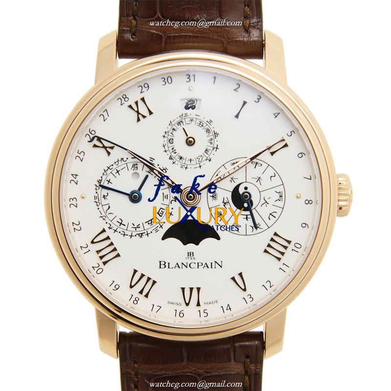 Blancpain VILLERET 00888-3631-55B | 18kt Rose Gold | Alligator Strap | Automatic | Replica Watch - Luxury Replica Watch
