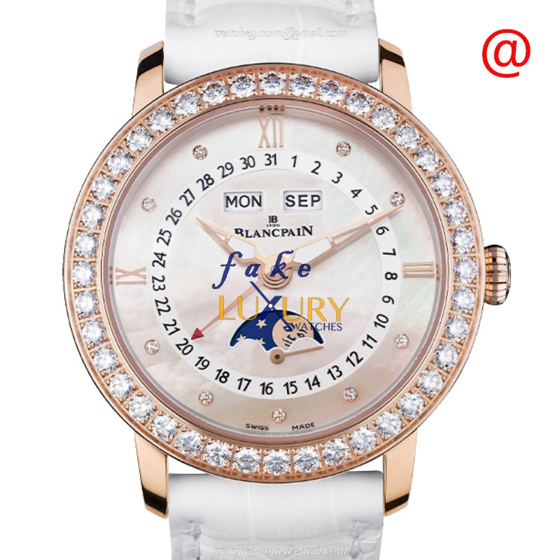 Blancpain 3660-1954-V55A Replica Watch, Automatic Movement, Rose Gold Case with Diamonds - Luxury Replica Watch