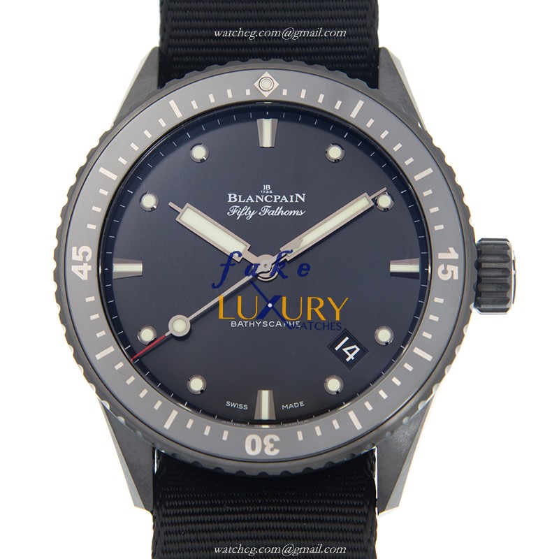 Blancpain 5000-0130-NABA Fifty Fathoms Replica Watch, Automatic, Ceramic Case, Black Dial - Luxury Replica Watch