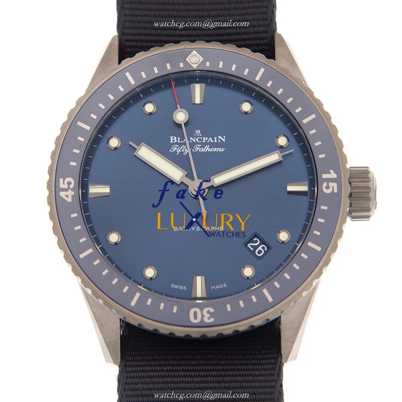Blancpain Fifty Fathoms 5000-0240-NAOA Automatic Blue Dial Ceramic Replica Watch - Luxury Replica Watch