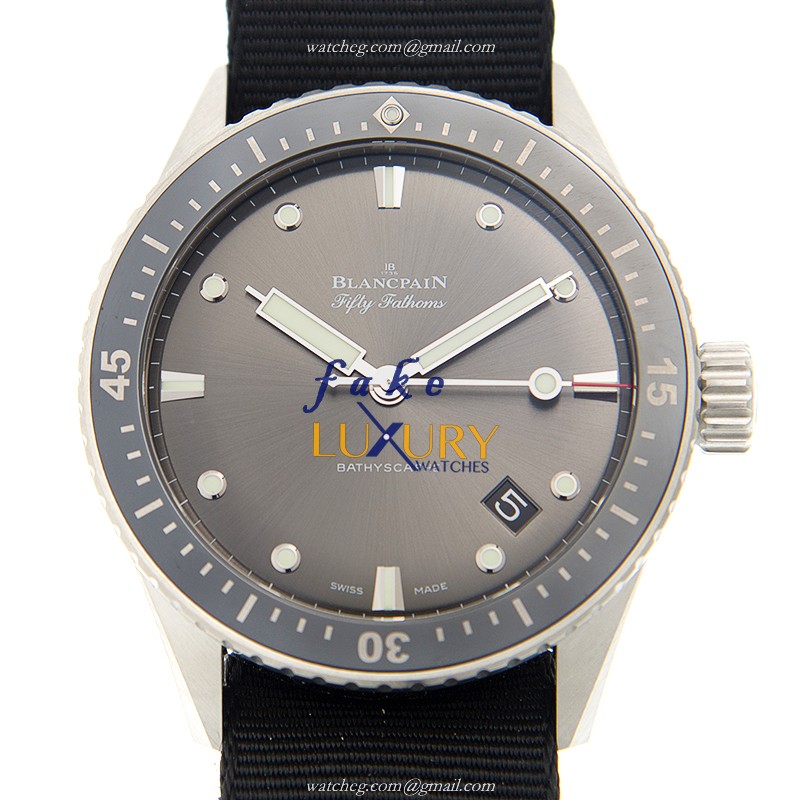 Blancpain 5000-1110-NABA Fifty Fathoms Replica Watch With Automatic Movement, Silver Dial - Luxury Replica Watch