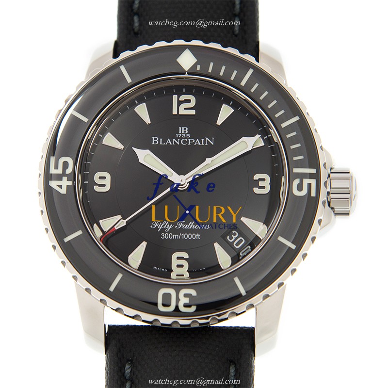 Blancpain 5015-1130-52A Fifty Fathoms Replica Watch, Automatic Movement, Black Dial, Steel Case - Luxury Replica Watch