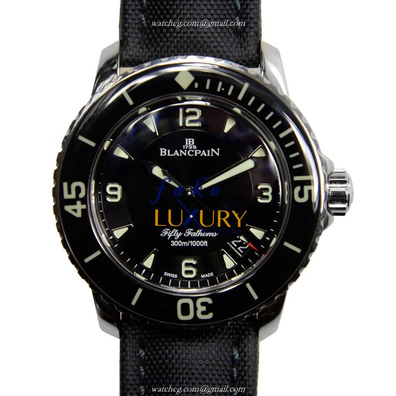 Blancpain 5015-1130-52B Fifty Fathoms Automatic Black Dial Steel Replica Watch - Luxury Replica Watch