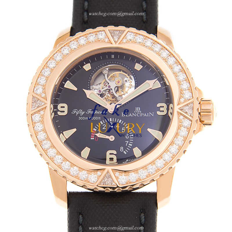 Blancpain Fifty Fathoms 5025-9530-52A | 5025-9530-52A | Automatic | 18kt Rose Gold Diamonds - Luxury Replica Watch