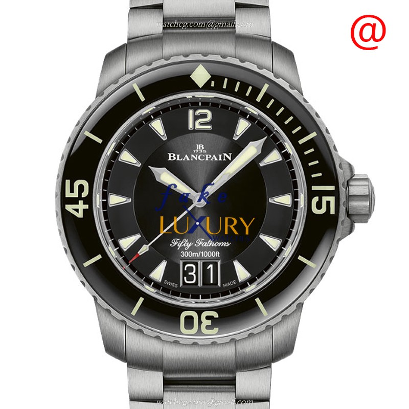 Blancpain Fifty Fathoms Replica Watch 5050-12B30-98B Automatic Titanium Black Dial - Luxury Replica Watch