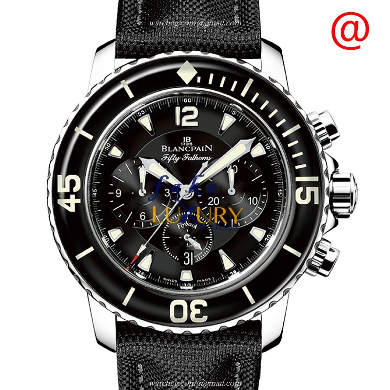 Blancpain 5085F-1130-52A Fifty Fathoms Replica Watch, Automatic, Black Dial, Steel Case - Luxury Replica Watch